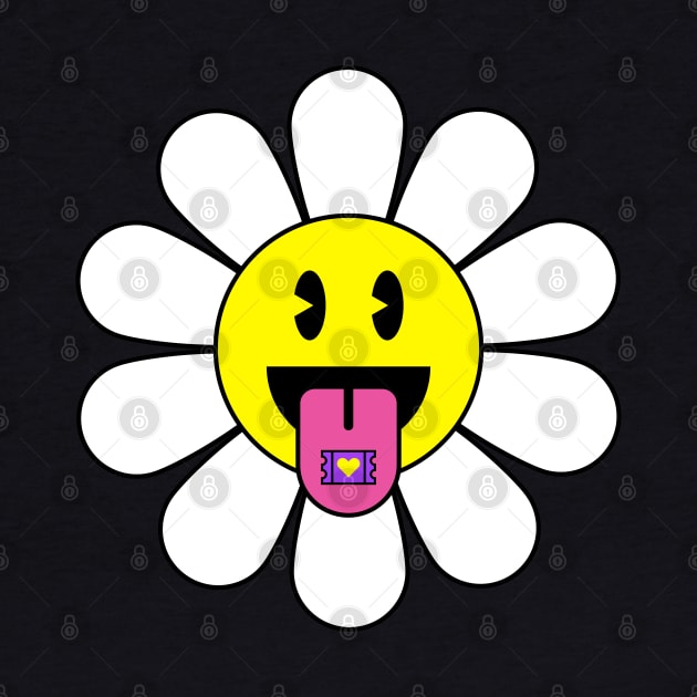 Psychedelic Smiley Flower by liomal